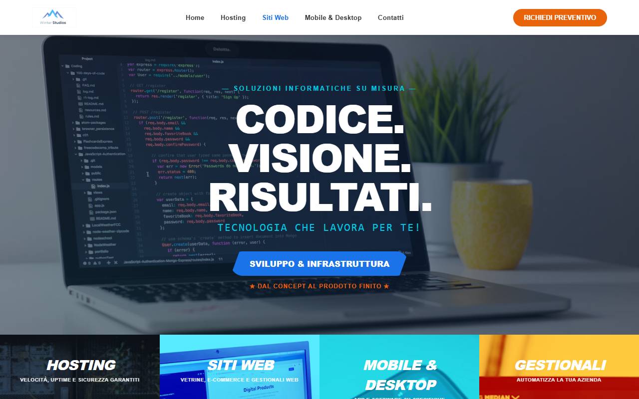 Anteprima del sito: Winter Studios Sagl