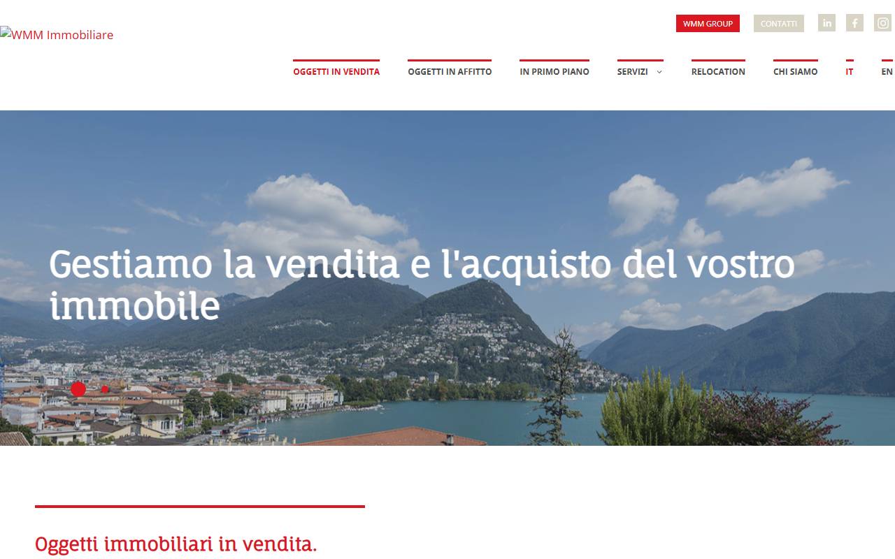 Anteprima del sito: Wullschleger Martinenghi Manzini Gestioni Immobiliari SA
