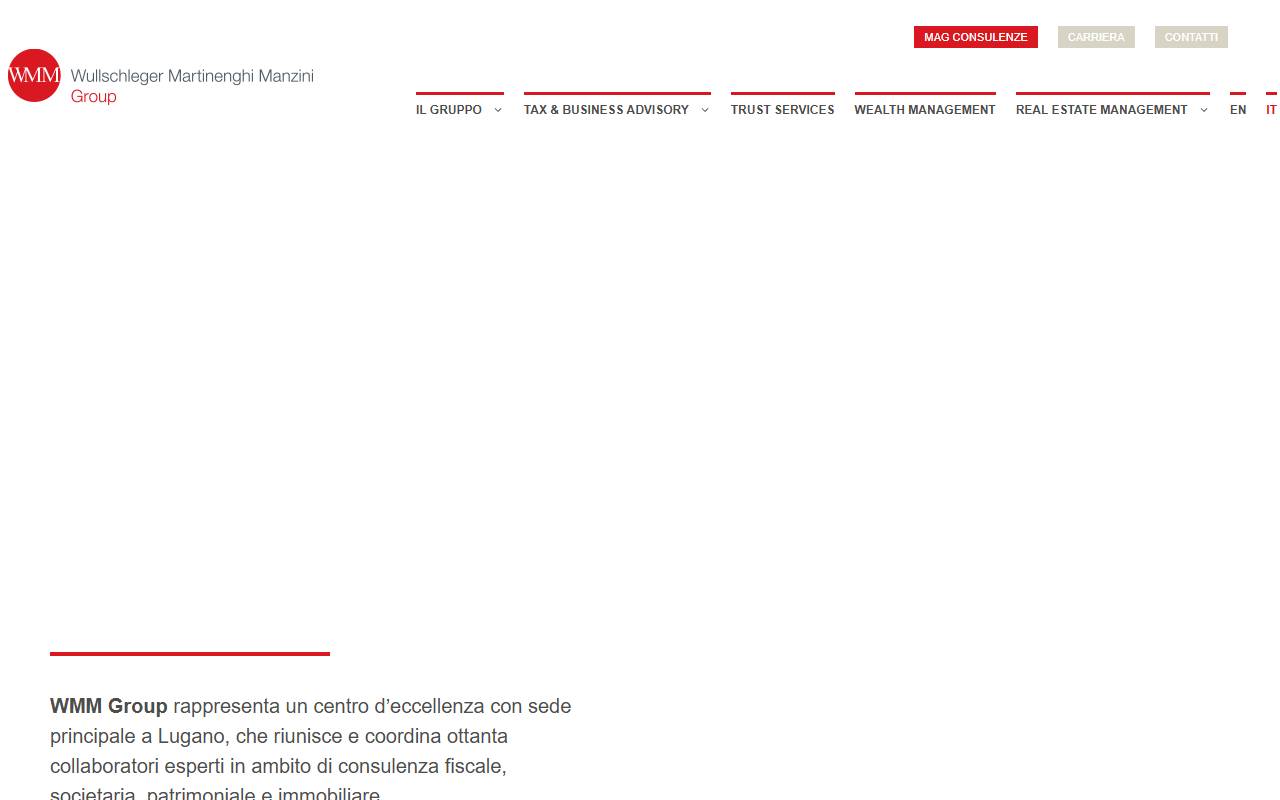 Anteprima del sito: Wullschleger Martinenghi Manzini Trust Services SA