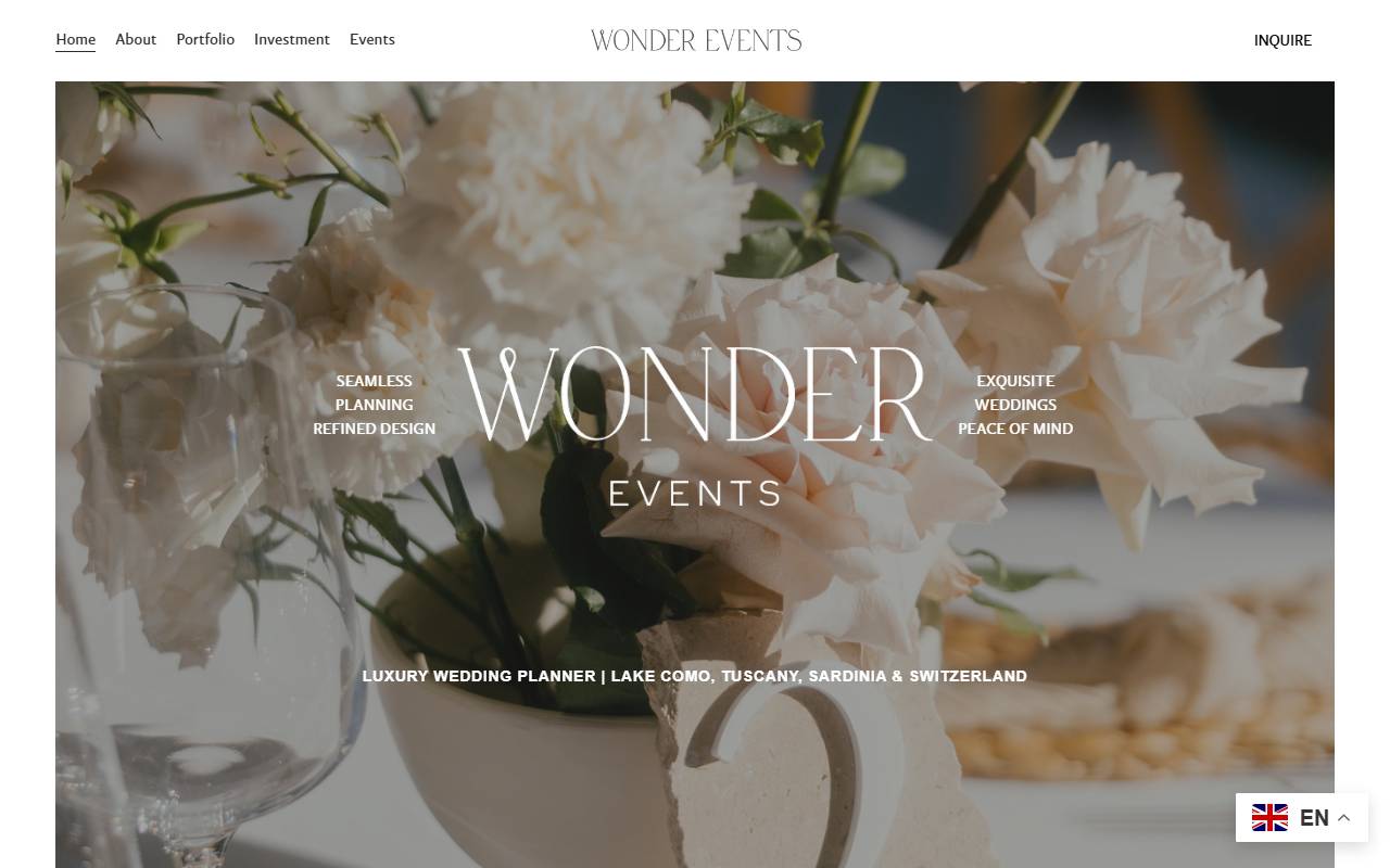 Anteprima del sito: Wonder Events di Alice Salini-Nessi