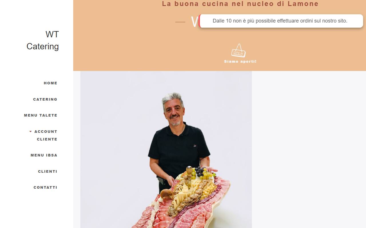 Anteprima del sito: WT Catering Sagl