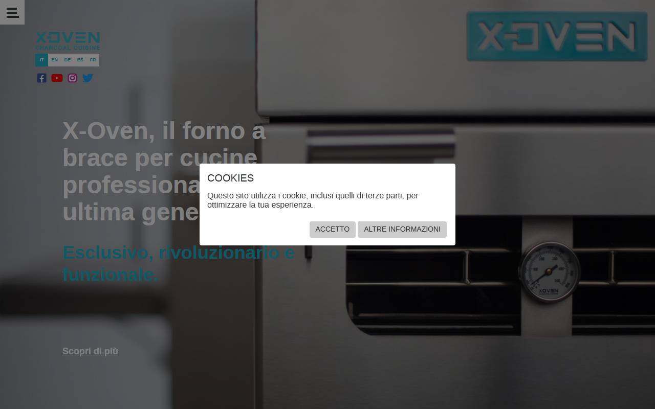 Anteprima del sito: X-Oven International Sagl