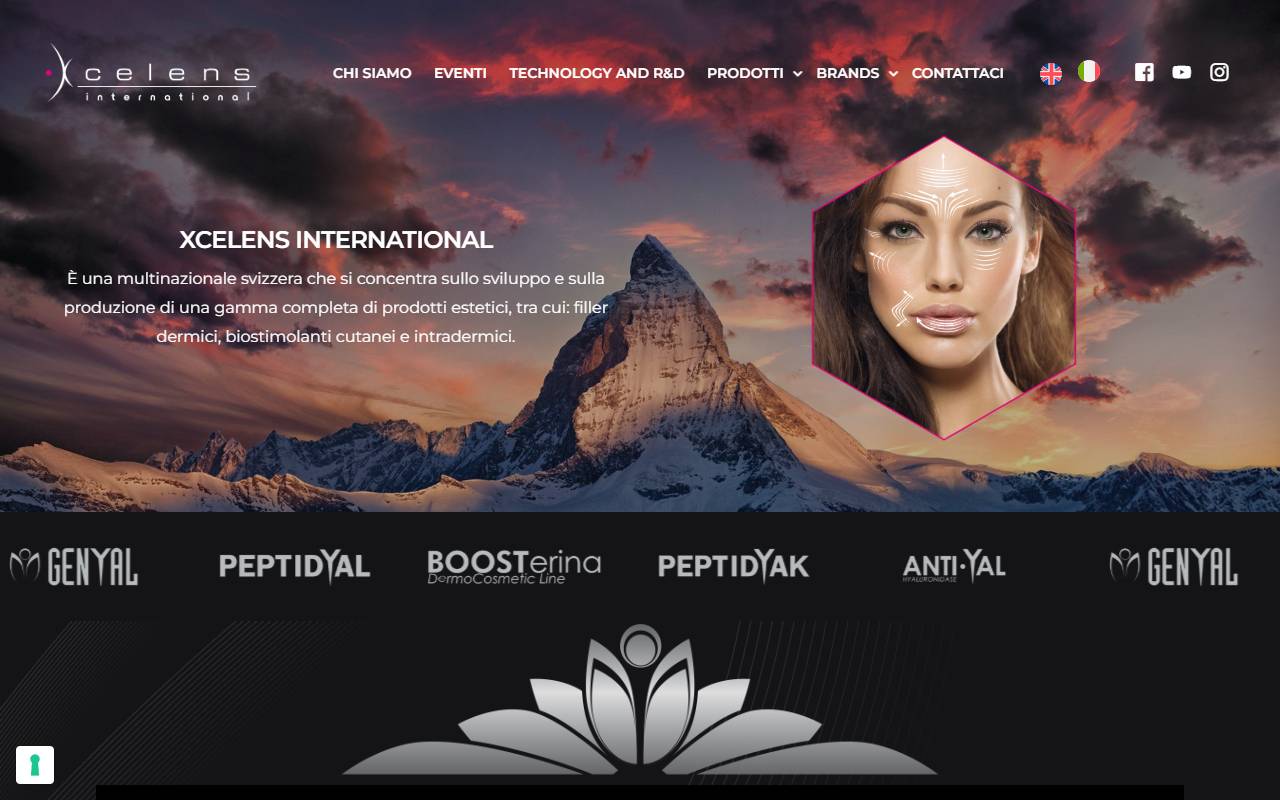 Anteprima del sito: Xcelens International Sagl