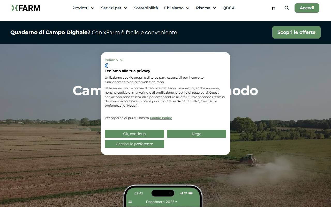 Anteprima del sito: xFarm Technologies SA