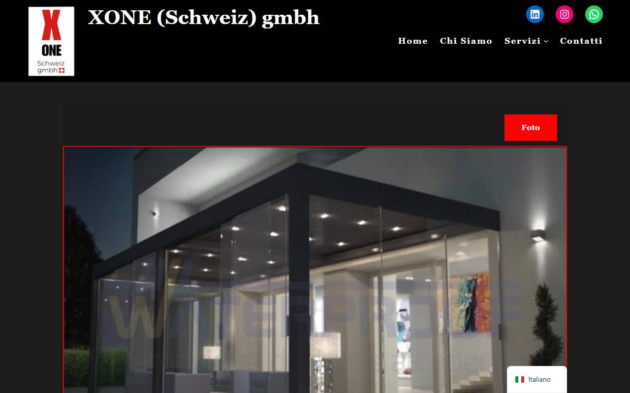 Anteprima del sito: xOne (Schweiz) GmbH