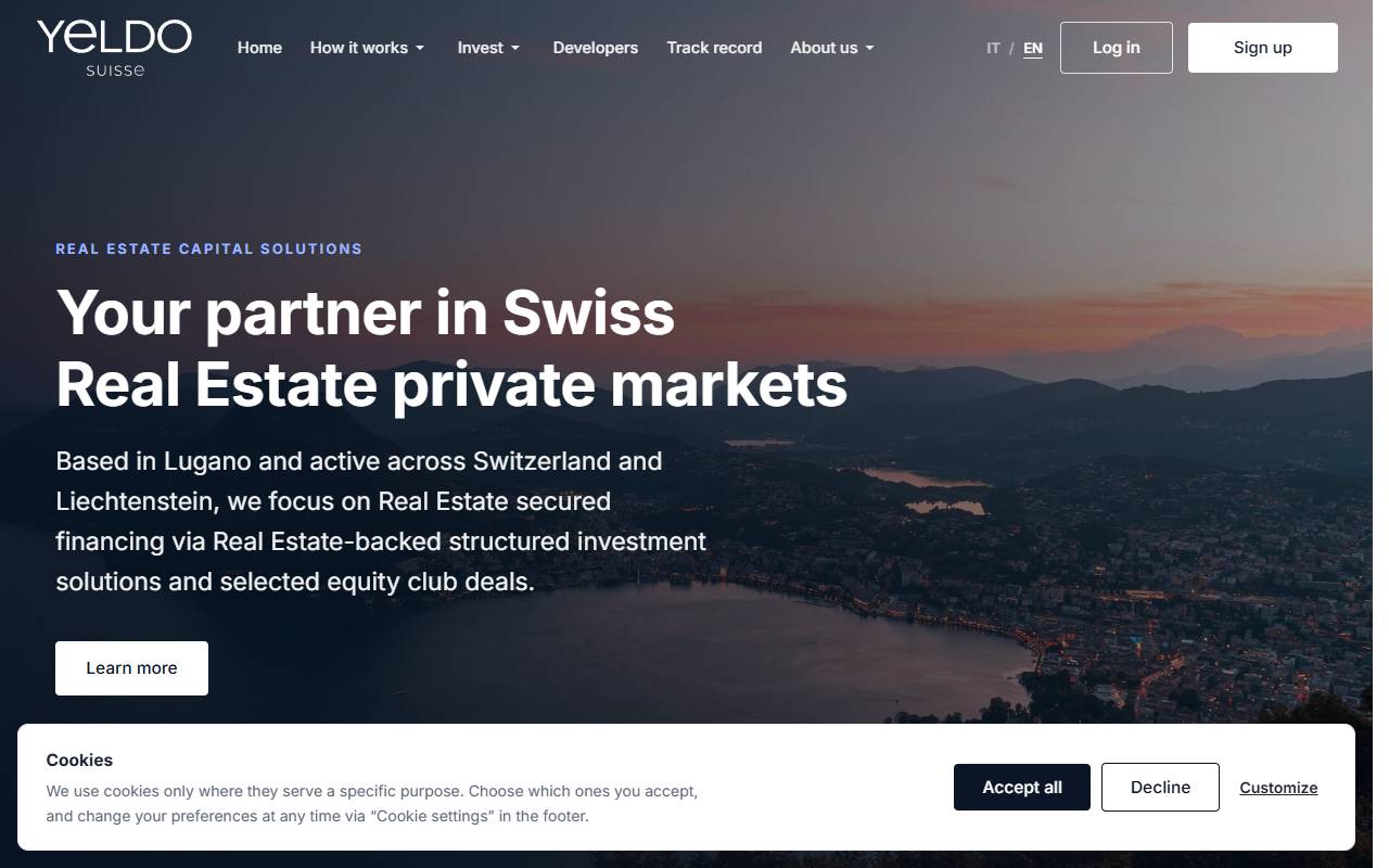 Anteprima del sito: Yeldo Suisse SA
