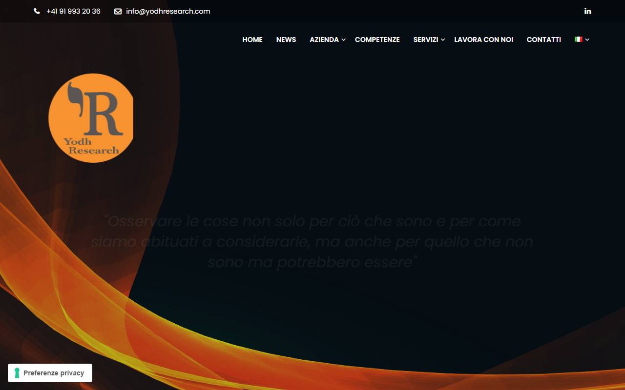 Anteprima del sito: YODH RESEARCH SA