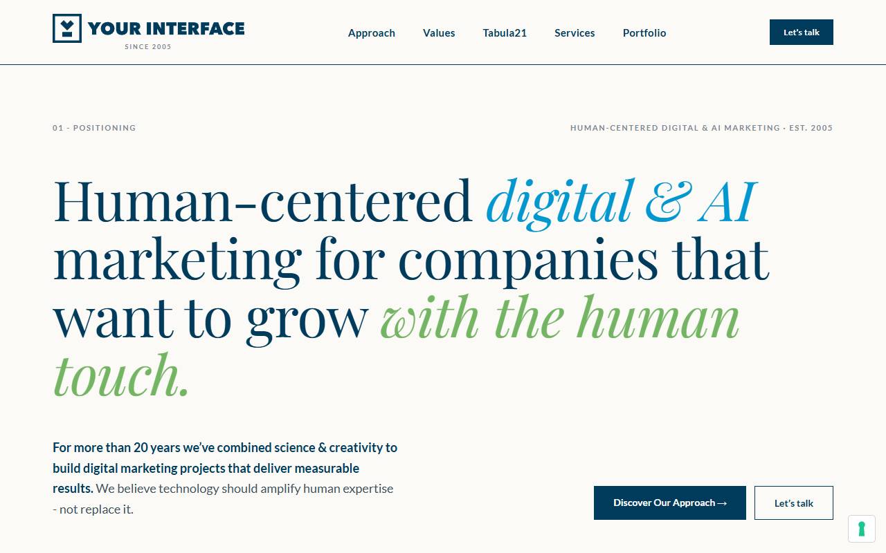 Anteprima del sito: YOUR INTERFACE SA
