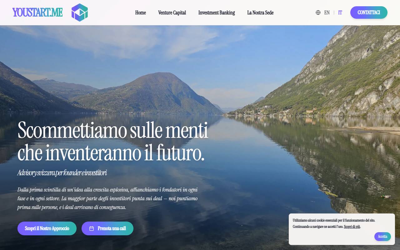 Anteprima del sito: YOUSTART.ME Sagl