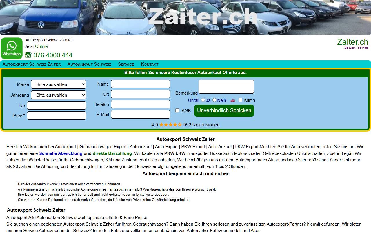 Anteprima del sito: ZAITER SERVICE DI TAREK ZAITER