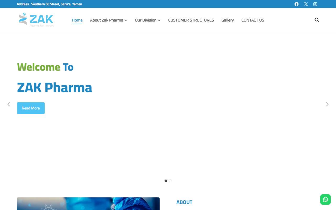 Anteprima del sito: ZAK-Pharma Dienstleistung Ges.m.b.H., Vienna, succursale di Lugano