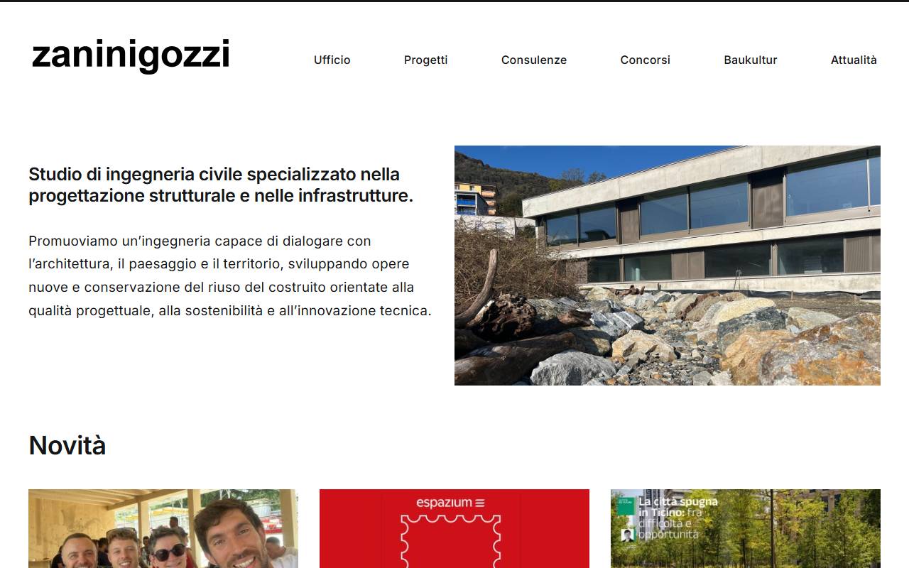 Anteprima del sito: Zanini Gozzi Sagl