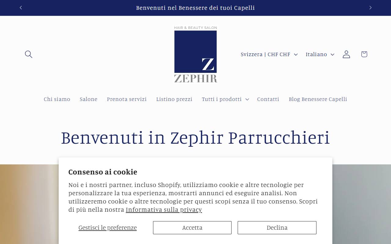 Anteprima del sito: Salone Zéphir di Fernandes Sacramento Ana