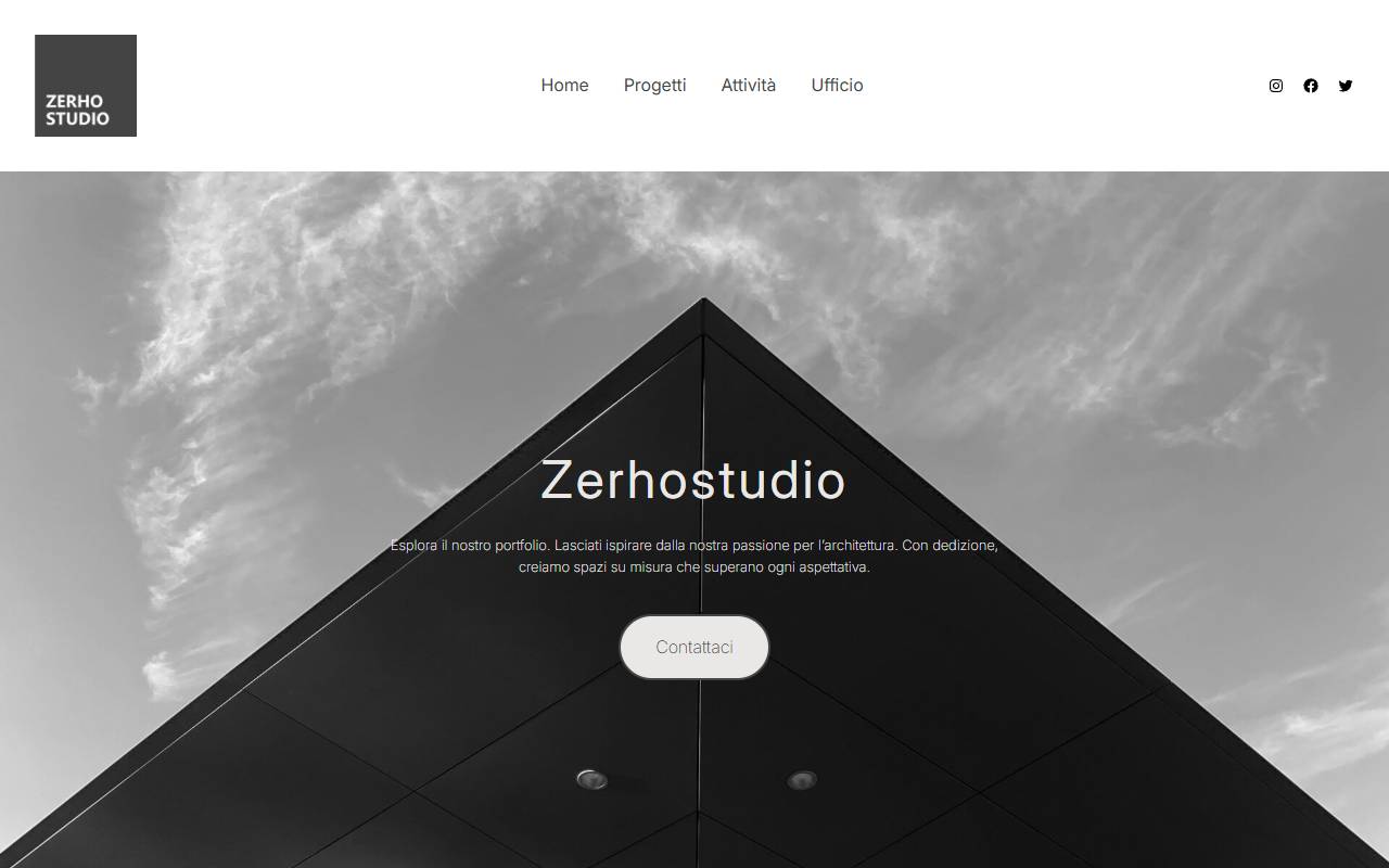 Anteprima del sito: Zerhostudio Sagl