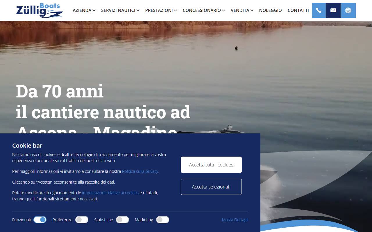 Anteprima del sito: ZÜLLIG BOATS SA