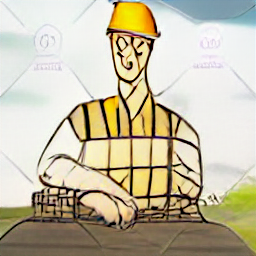 "Maurer in Wolhusen: Sketch style illustration of a modern bricklayer at work on a construction site. The image showcases a Maurer's skills and expertise in bricklaying, concrete work, and construction, reflecting the requirements of a Maurer job offer in Wolhusen, Switzerland."