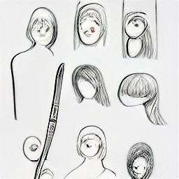 "Hairstylist at work in a modern salon, sketching style illustration. A professional hairdresser is styling a client's hair with a hairdryer and brush, conveying passion and expertise. Ideal for hair salon job postings, showcasing the profession and workplace environment."