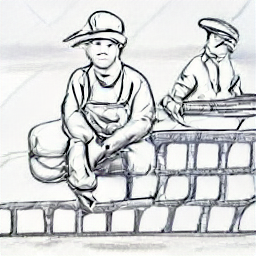 "Muratore a Zofingen: Immagine di un muratore al lavoro su un cantiere moderno, che utilizza attrezzi e strumenti contemporanei. L'illustrazione in stile schizzo mette in evidenza la professione di muratore nel contesto di un cantiere moderno."