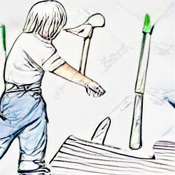 ** "Roofer at work, sketch style illustration. A skilled professional working on a modern roof using tools like hammer, nails, and shingles. Illustrates the profession of a Dachdecker (roofer) in a modern context, showcasing the tools and tasks associated with the job."