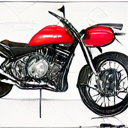 "Motorcycle mechanic working in a modern workshop, repairing a Yamaha motorcycle. Tools, parts, and a sense of professionalism are emphasized in this sketch-style illustration, showcasing a career in motorcycle repair."