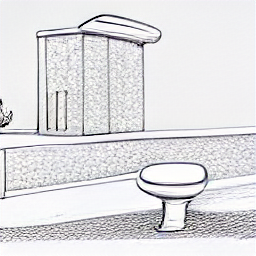 "Tile setter laying tiles in a modern bathroom or kitchen. Sketch style illustration showcasing the craft and skill of a Plattenleger/Fliesenleger, including tools and materials."