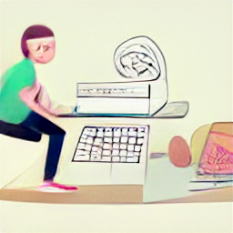 "Mom working from home, online marketing job, flexible work, work-life balance, sketch illustration, stay-at-home mom, remote work, freelance, marketing, digital marketing."