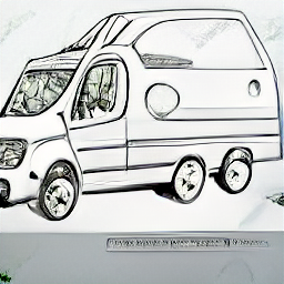 "Mover unloading boxes from a van in Thurgau, Switzerland. Sketch style illustration depicting a moving job, showcasing the casual nature of the work and effort involved. Find moving help in Thurgau on November 21st."