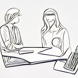 "HR Assistant at work: Sketch style illustration of a modern HR professional in a contemporary office, interviewing a candidate, showcasing the daily tasks of an HR assistant, such as managing resumes and schedules, highlighting the role of an HR assistant in modern workplaces."