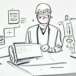 "Sales Technician at Mikron Tool: Sketch illustration depicting a modern sales professional in a contemporary workspace, interacting with a client and showcasing cutting tools. Represents the professional role of a sales technician in the tooling industry."