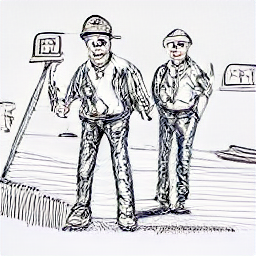 ** "Personalberater/in in the construction industry, recruitment and placement of skilled workers, networking, modern construction site, sketch style illustration, job opportunity, Stans, Switzerland."