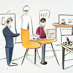 ** "Independent Service Consultant, working flexibly and autonomously in a modern setting. This illustration represents the opportunity to become a self-employed service partner, interacting with clients and growing professionally. #service #consultant #independentcontractor #flexiblework #career"