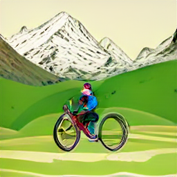 "Food delivery rider in Zermatt, Switzerland, sketch style illustration. Independent delivery job opportunity, cycling through the picturesque mountain village, delivering food to local customers. Flexible work, earn money, manage your own time."