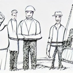 ** "Personalberater/in in Hitzkirch: Sketch style illustration of a recruitment consultant working in the modern construction industry. The image showcases the role of a Personalberater connecting with construction workers, finding skilled candidates for various jobs, and matching them with companies in the Hitzkirch area. Find your ideal construction job or recruit top talent in the construction sector."