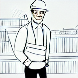 ** "Illustration of a Personalberater/in, a recruitment specialist in the construction industry, networking and recruiting in a modern setting. The image showcases the professional's role in connecting construction workers with job opportunities, emphasizing the importance of recruiting in the building sector."