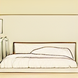 ** "A hotel maid making a bed in a modern hotel room, illustrated in a sketch style. This image represents the job opportunity for a part-time hotel maid or breakfast preparation worker. Hotel, maid, cleaning, hospitality, part-time job, work."