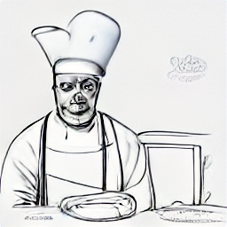 "Chef preparing food in a modern Ticino restaurant kitchen. Sketch style illustration depicting a chef's daily work, including cooking, using kitchen tools, and culinary skills. Ideal for restaurant and culinary job opportunities in Ticino."