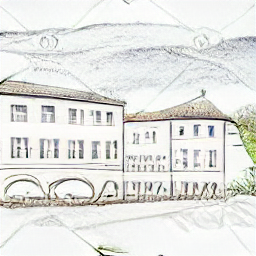 "A sketch-style illustration depicting a modern restaurant scene in Bremgarten, near Bern, Switzerland, featuring a waiter or waitress providing service to customers. The image highlights a friendly and professional atmosphere in a contemporary restaurant setting, emphasizing a fulfilling waiter/waitress job opportunity in the area."