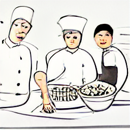 "Chef preparing food in a modern kitchen, showcasing the role of a cook in a restaurant setting. Illustrative sketch style, ideal for job postings seeking experienced cooks."