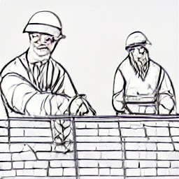 "Bricklayer at work on a construction site in Aarau, Switzerland. Illustration depicts a modern mason using tools and working on a building project, showcasing the profession of bricklaying in a contemporary setting."