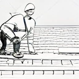 "Maurer EFZ (bricklayer) at work on a waterproofing project, showcasing modern construction techniques and tools. Illustration depicts a bricklayer working on a concrete structure, using membranes and jointing tapes for waterproofing. This represents a skilled professional in the construction industry."