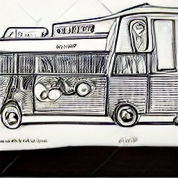 ** "Food truck business for sale in Zurich, specializing in delicious roasted chicken (poulet rôti). Illustration depicts a modern food truck with a friendly aesthetic, serving customers in a contemporary setting. Ideal for entrepreneurs seeking a profitable, established business."