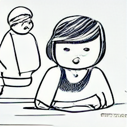 "Crochet teacher instructing students in a modern classroom, showcasing the craft of crochet with yarn and hooks. Illustration depicts a friendly and creative learning environment, perfect for a crochet teacher job."