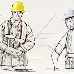 ** "Foreman at a construction site in Switzerland. Illustration depicting a modern-day construction foreman supervising workers and managing building projects, showcasing the role of a construction foreman in a contemporary setting."