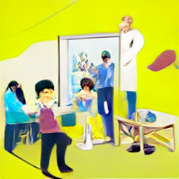 "Pediatrician in Lucerne, Switzerland: Sketch-style illustration depicting a modern pediatrician's office with a doctor interacting with a child, showcasing a friendly and professional environment for pediatric care in Lucerne."