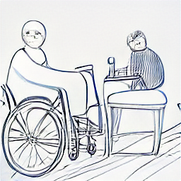 ** "Caregiver assisting a person in a wheelchair with personal care, illustrating a job opportunity for a home health aide. The image showcases a modern setting with a focus on the caregiver's role in promoting a comfortable and supportive environment for the individual receiving care."