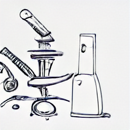 "Biomedical Analyst at Work: Sketch-style illustration of a modern medical laboratory in Switzerland. A biomedical analyst is meticulously examining samples under a microscope, surrounded by laboratory equipment and test tubes. This image represents the key responsibilities and environment of a biomedical analyst in the healthcare sector."