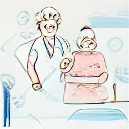 "Infermiera a domicilio a San Gallo, Svizzera, che visita un paziente a casa. Illustrazione in stile schizzo che mostra un'infermiera professionale e gentile che offre assistenza sanitaria a domicilio con strumenti moderni, in un ambiente confortevole e positivo. Lavoro infermieristico, assistenza domiciliare, San Gallo."