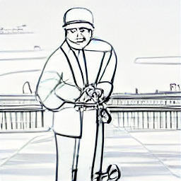 "Corriere a Zurigo: Illustrazione in stile schizzo di un corriere in uniforme che consegna un pacco in scooter, utilizzando uno smartphone. Rappresenta la professione di corriere con flessibilità e indipendenza in un contesto urbano moderno."