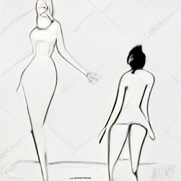 "Sketch illustration of a female model at a modern photoshoot, showcasing the profession of modeling in today's industry. Ideal for model jobs, fashion photography, and creative industries."