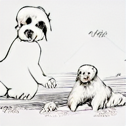 "Dog sitter in Zurich taking care of a Maltese dog. Sketch style illustration depicting a modern dog sitter in a park enjoying time with a small, white Maltese dog, possibly offering a treat or playing fetch. This image represents the joy of dog sitting and pet care services in Zurich."